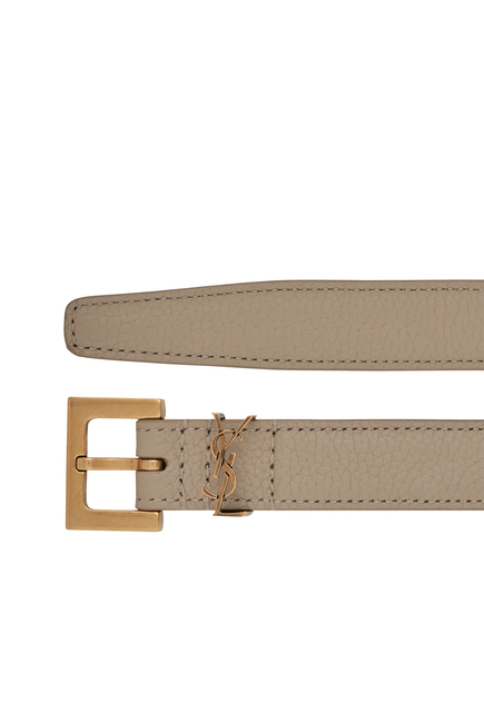 Cassandre Monogram Leather Belt